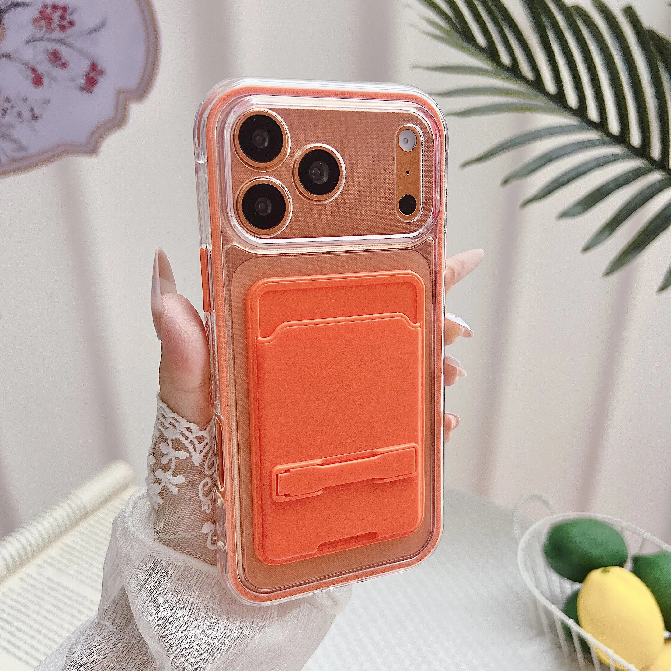Vibrant Dual-Function Wallet Phone Case with Card Slot & Anti-Slip Grip
