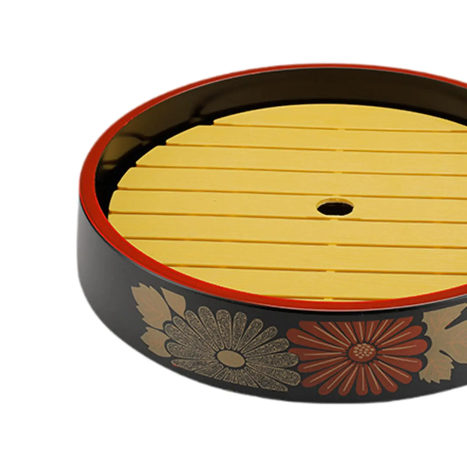 Japanese Sushi Plate Food Dish Sushi Board Round Dish Serving Platter Sashimi Tray for Home Restaurant Kitchen