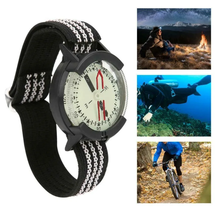 Tactical Wrist Compass - Bussola Da Polso In Tessuto PU Per Outdoor, Campeggio E Turismo