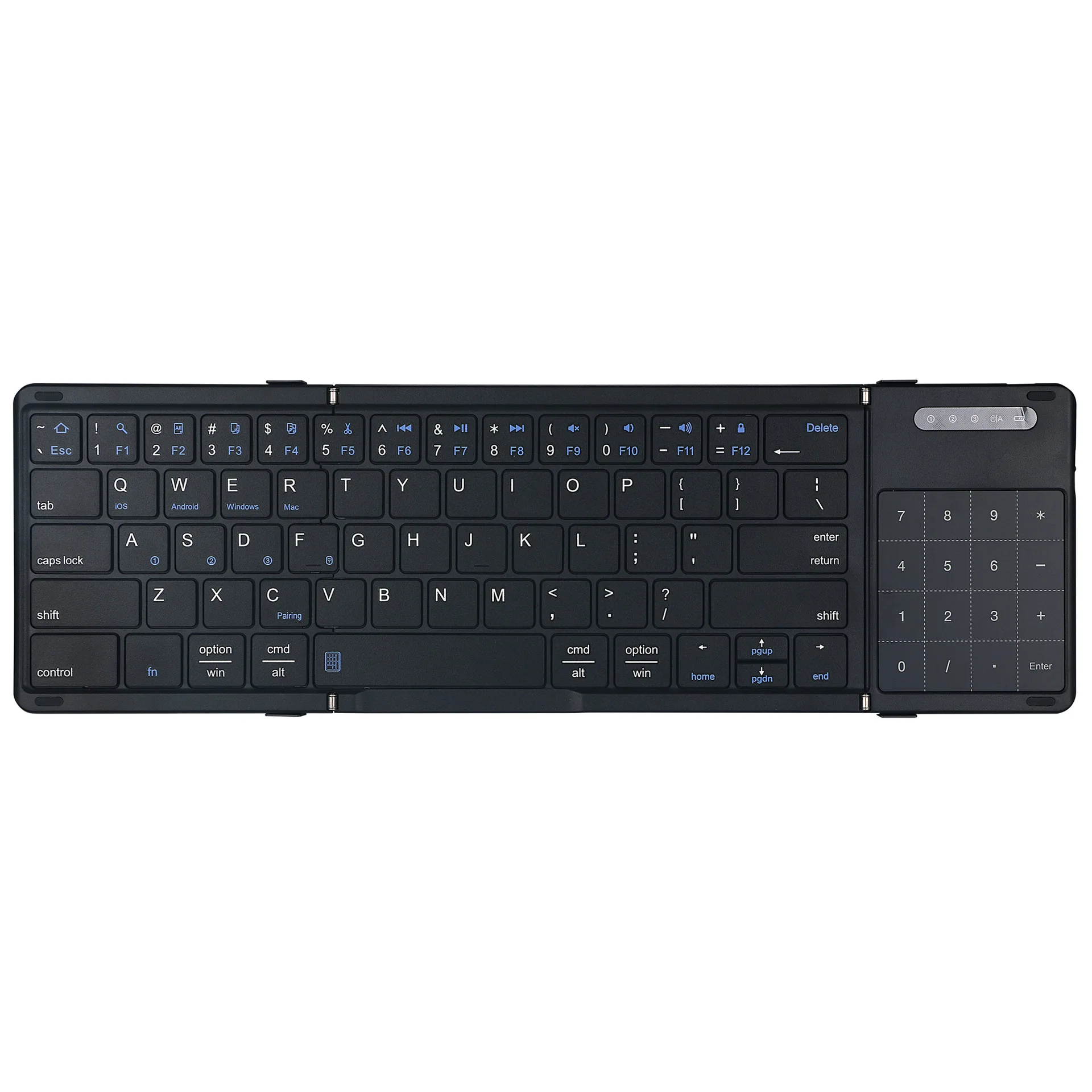 Wireless Bluetooth Folding Keyboard Touchpad with Digital Function Dual Mode Folding Keyboard