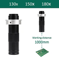 Magnification Adjustable 180X 150X 130X Zoom C Mount Lens 0.7X~4.5X Magnification For HDMI USB Industry Video Microscope Camera 1