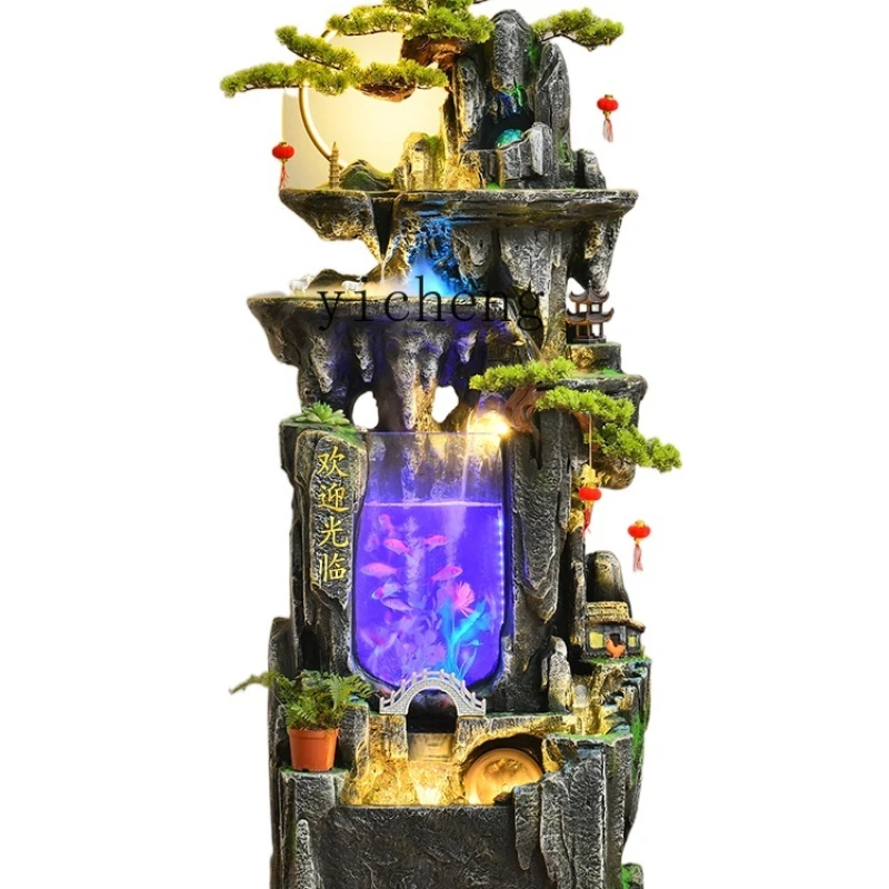 

YY Flowing Water Ornaments Living Room Club Landscape Humidifier Decoration Fish Tank Floor