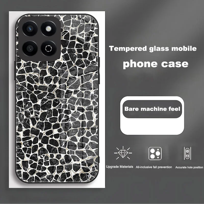 Enhanced Tempered Glass Hard PC Back Case with TPU Bumper
