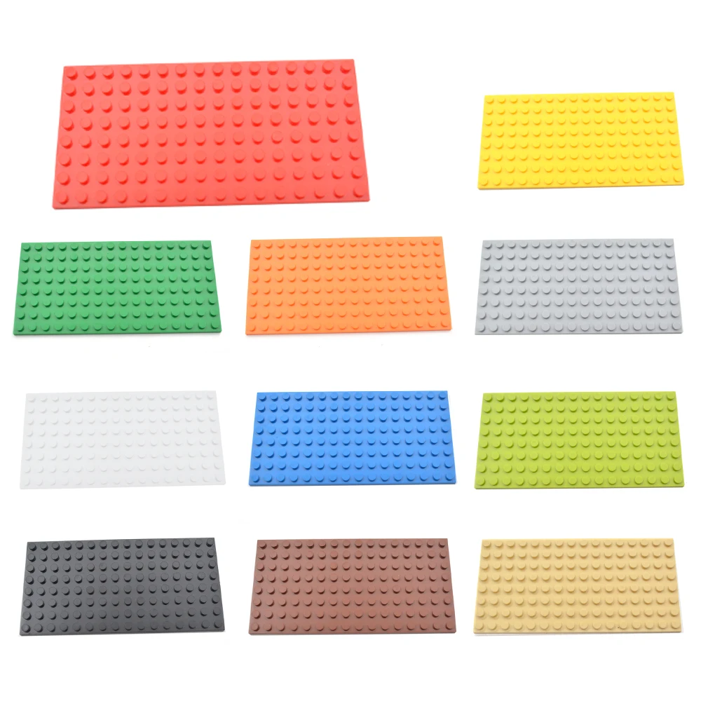 5개 DIY 베이스 얇은 판 8x16 92438 도트 MOC 빌딩 블록 브릭 호환 창의적 교육용 어린이 장난감 크리스마스 선물