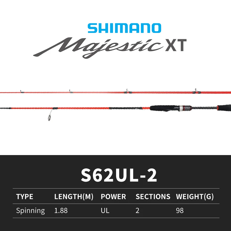 2022 NEW SHIMANO Majestic XT 2 SECTIONS ML/M/MH POWER TRAVEL Spinning  Baitcast Fishing Rod Carbon Fast Action Ultralight Lure