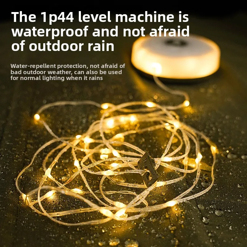 Outdoor camping tape measure light portable extendable LED light string camping tent atmosphere light canopy decor