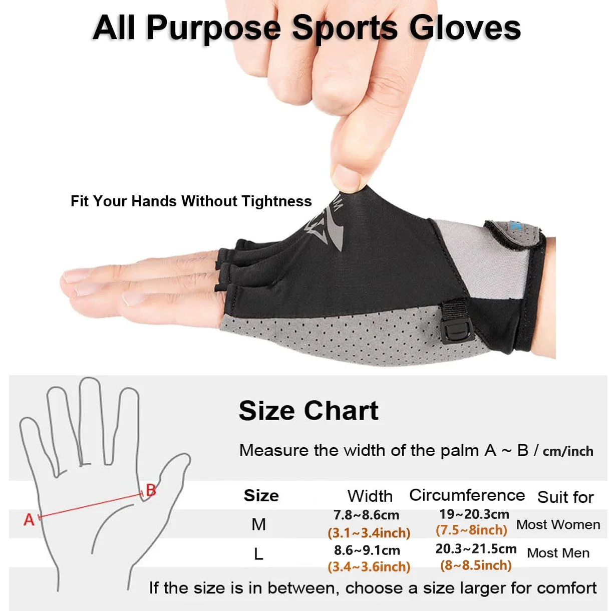 1 Pair Fingerless Driving/Fishing / Sailing / Kayak Paddling /Rowing UV Sun Protection Gloves