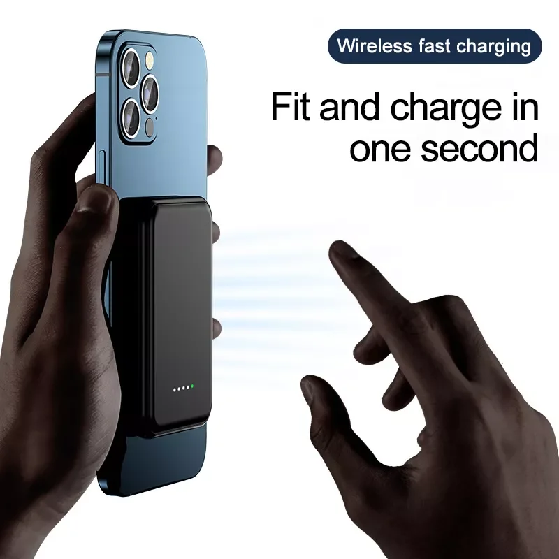 The new Magnetic Power Bank 5000mAh For iPhone 13 12 11 Pro Portable Wireless Charging 2