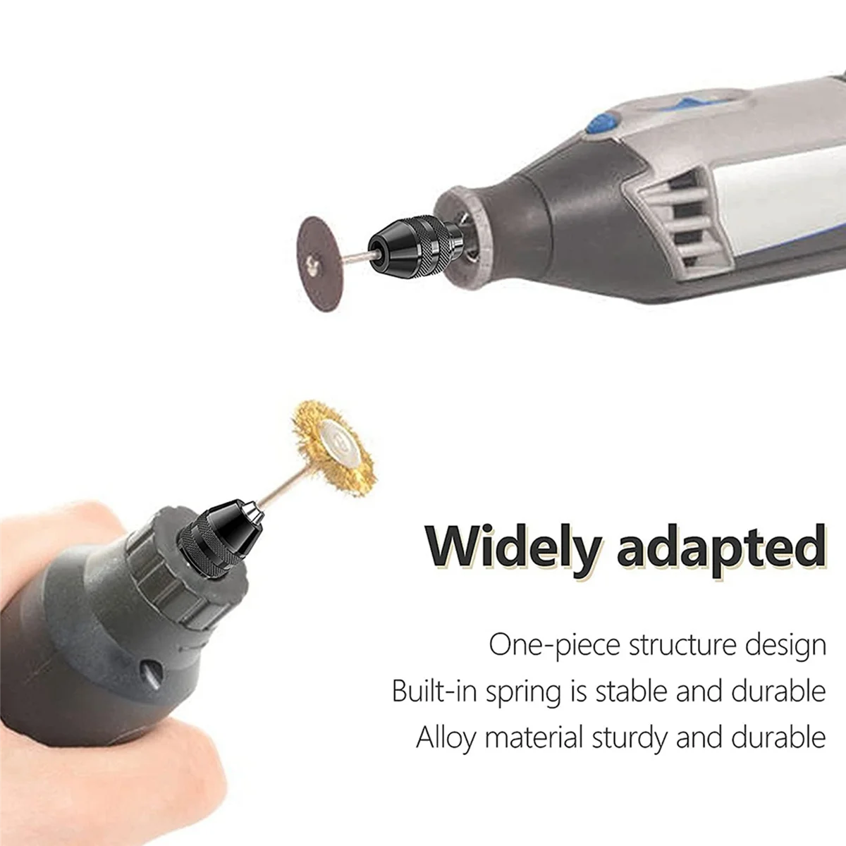 New Drill Chuck, 1/32 to 1/8 Replacement 4486 Drill Keyless Bit Chuck Shaft Rotary Tool Quick Change Adapter Kit