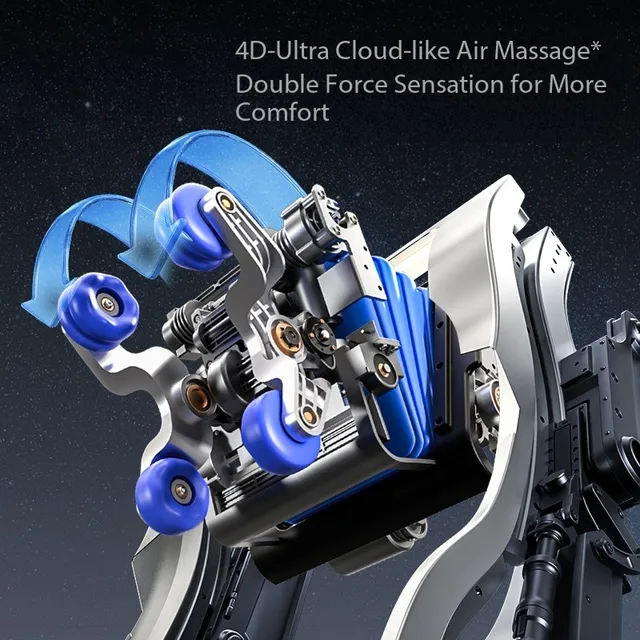 2025 Full Body Leather Heating Electric Massage Chair Zero Gravity Spa Cushion Foldable Airbags Portable Leisure Foot Arm