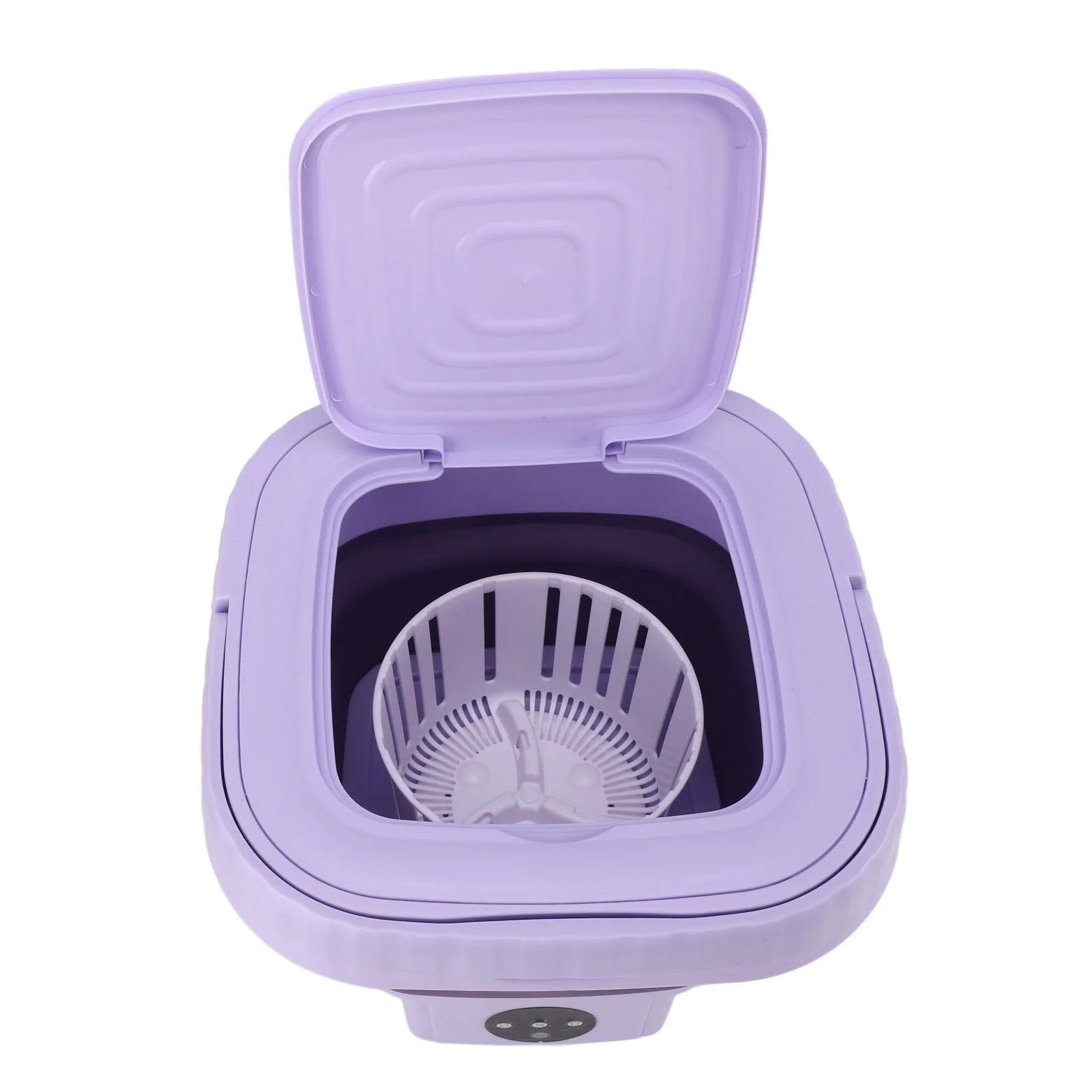 Mini Washing Machine Portable Washing Machine 11L ABS PP Automatic Mini Foldable Bucket Washer with Drainage Pipe for RV Travel Apartment