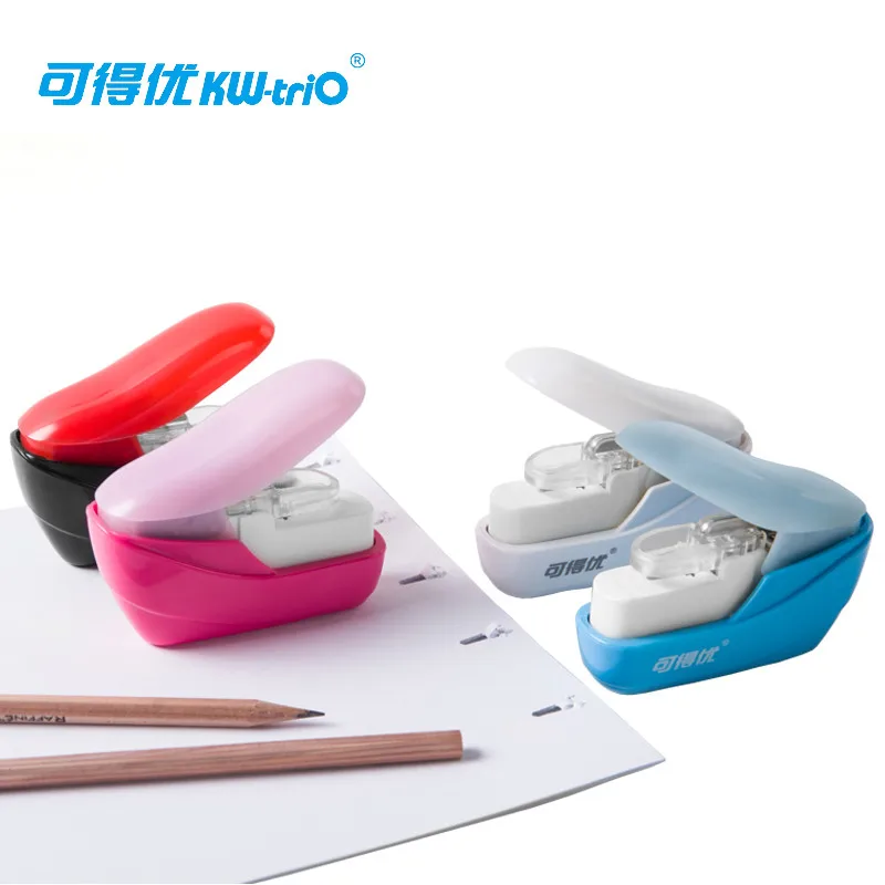 No Nails No Staple Stapling Machine Mini Cute Book Paper Stapleless Stapler Stapler Without Staple Stationery Office Accessories stapleless stapler