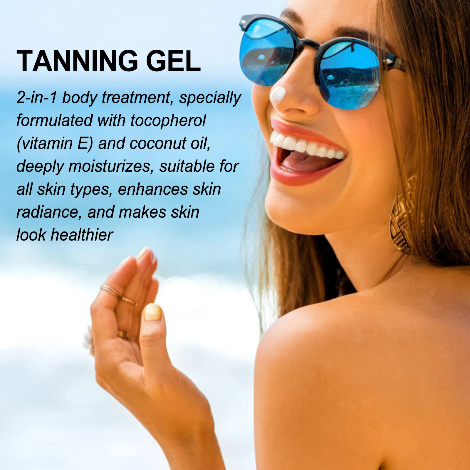 Sunbed Tanning Accelerator Gel Solarium Bronzing Summer Bronzer Cream Nourishing Sunburn Repair Fake Tan Sunless Self Tanner Gel