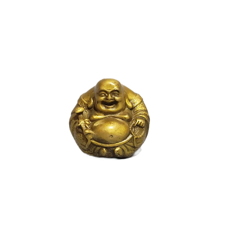 

Chinese Solid Pure Copper Maitreya Buddha Study Office Decoration