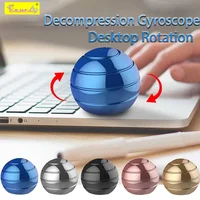 Metal Desktop Decompression Rotating Spherical Gyroscope 38mm Office Desk Stress Relief Toys Optical Illusion Flowing Finger Toy 1