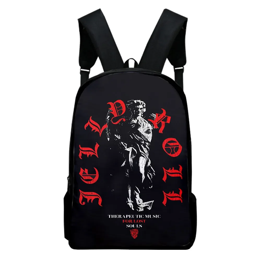 

New Jelly Roll Skull Merch Cosplay Travel School Bags Side-Opening Boy School Backpack For Kids Aldult