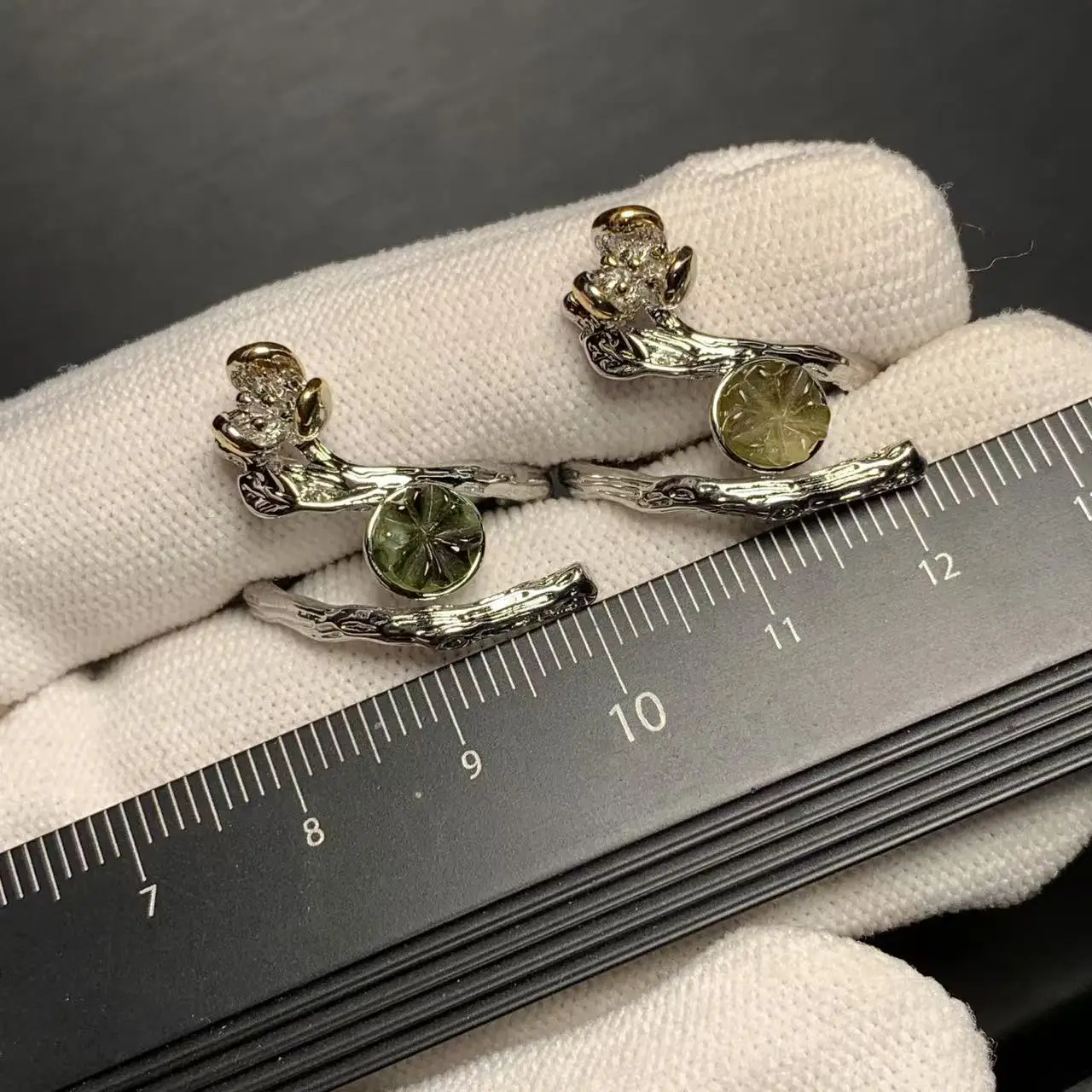 New Arrival Natural Tourmaline Rings Female  Jewelry For Women Gift Copper Cute Stone Flower