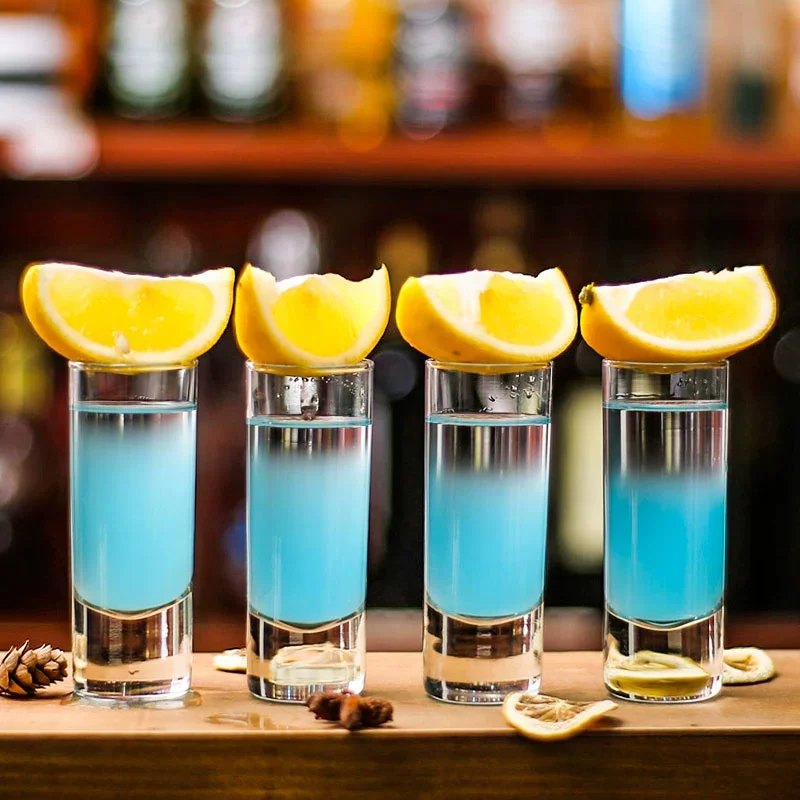 20ml/60ml Thick Bottomed Shot Glass High End Cocktail Vodka Glasses Bar Accessories Party Games Drinking Tools Drinking Glasses