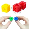 100pcs Mathematics Linking Cubes Interlocking Multilink Counting Stacking Blocks Kids Learning Educational Children Toys Gifts 6