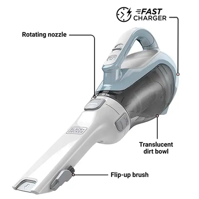 Black & Decker CHV1410L 16V Lithium ION Hand Held Vacuum, Green 2