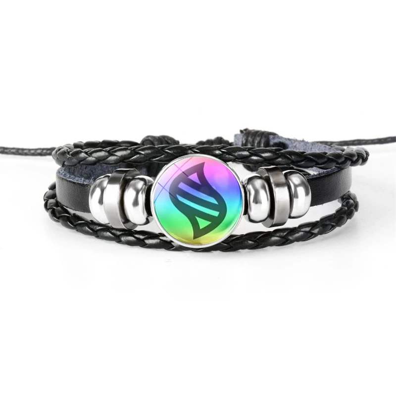 Leather Bracelets Japanese Anime Giant Stone Pocket Monster Bracelet Glass Circular Pocket Monster Jewelry Leather Bracelet Women and Children
