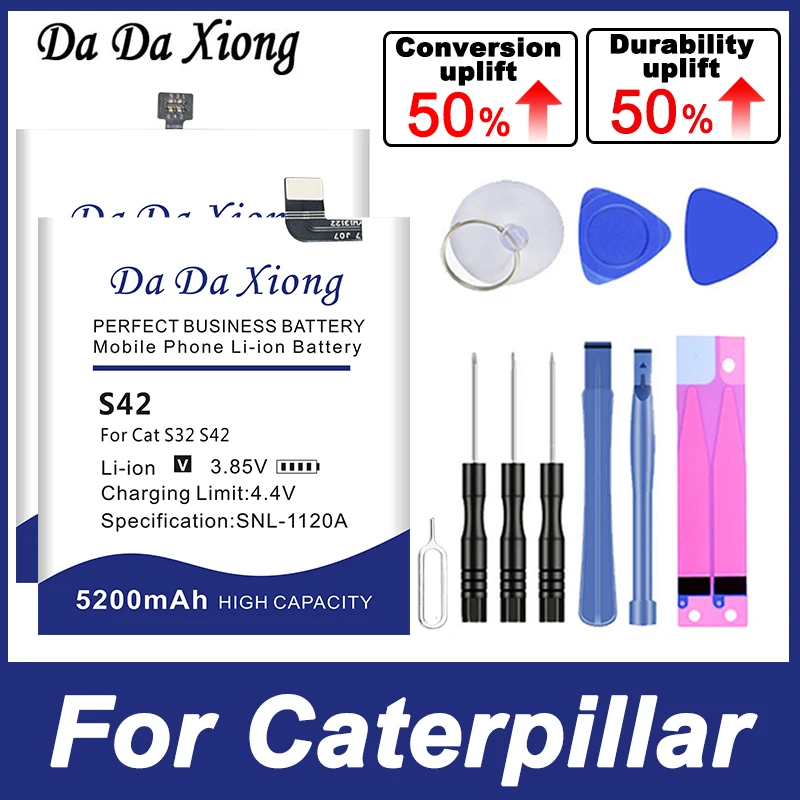 Nuovo Xq6602G App00223 App00262 B25 S42 S50 S60 Bl192 Batteria Per Caterpillar Cat S32 S41 S42 S50 S60 S62 S62Pro B15 B25 + Strumenti