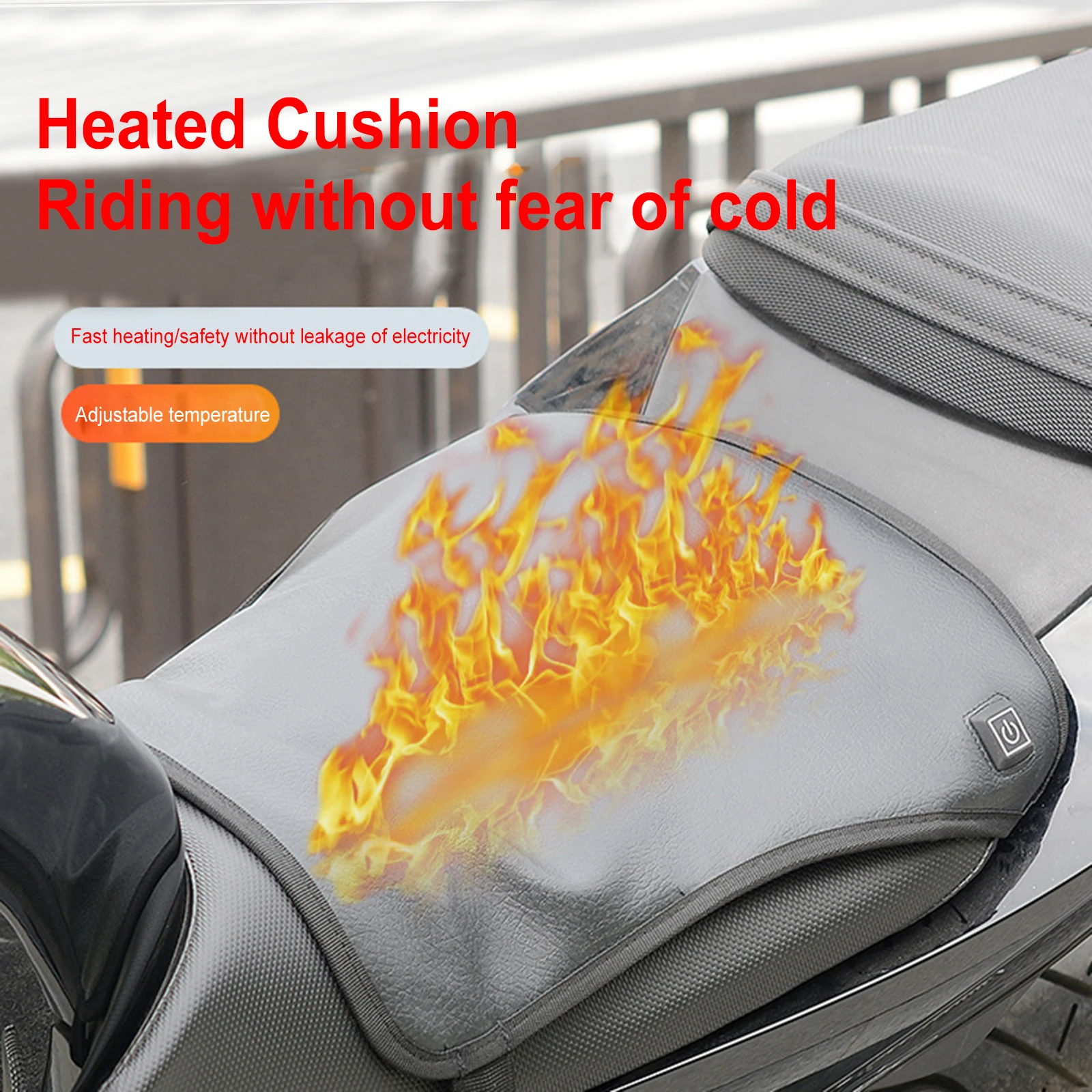 

Электрическая нагревательная подушка для мотоцикла, трехскоростной контроль температуры, теплый нагрев, водонепроницаемая и Солнцезащитная подушка