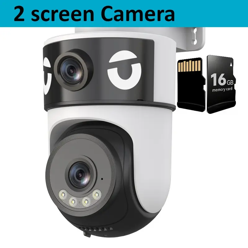 10K 20MP Four Screen Outdoor WiFi Cam PTZ 5X Zoom Night Vision Four Lens 10K Wireless CCTV Surveillance Cam Security Protection - Image 11