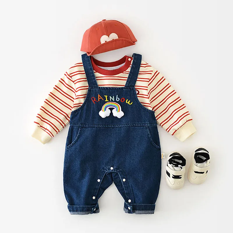 Denim Rompers Jumpsuit for Baby Boys and Girls