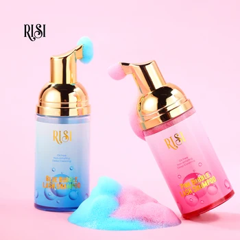 RISI 핑크 버블 아이 래쉬 폼 클렌저, 샴푸 무스, 속눈썹 익스텐션, 클렌징 폼 펌프