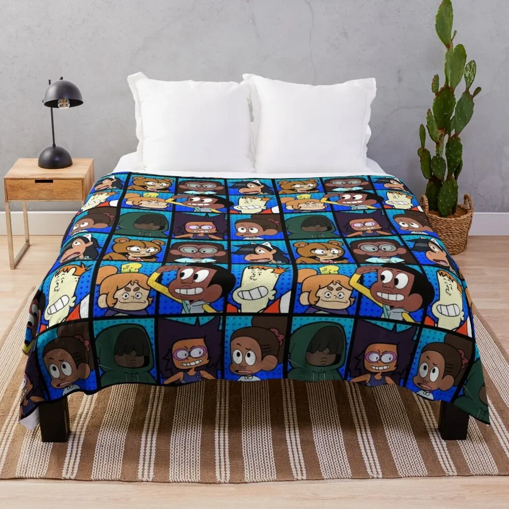 

Craig of the Creek Characters Blue Throw Blanket Flannel Fabric Vintage Blankets