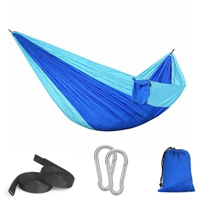 210T Nylon Material Hammock High Quality Durable Safety Adult Camping Indoor Outdoor Hanging Sleeping Removable Soft Bed Travel 