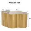Modern Gold Stainless Coffee Table,Stainless Steel Small Cloud Fashion Design Accent Table End Table for Living Room Bedroom 2