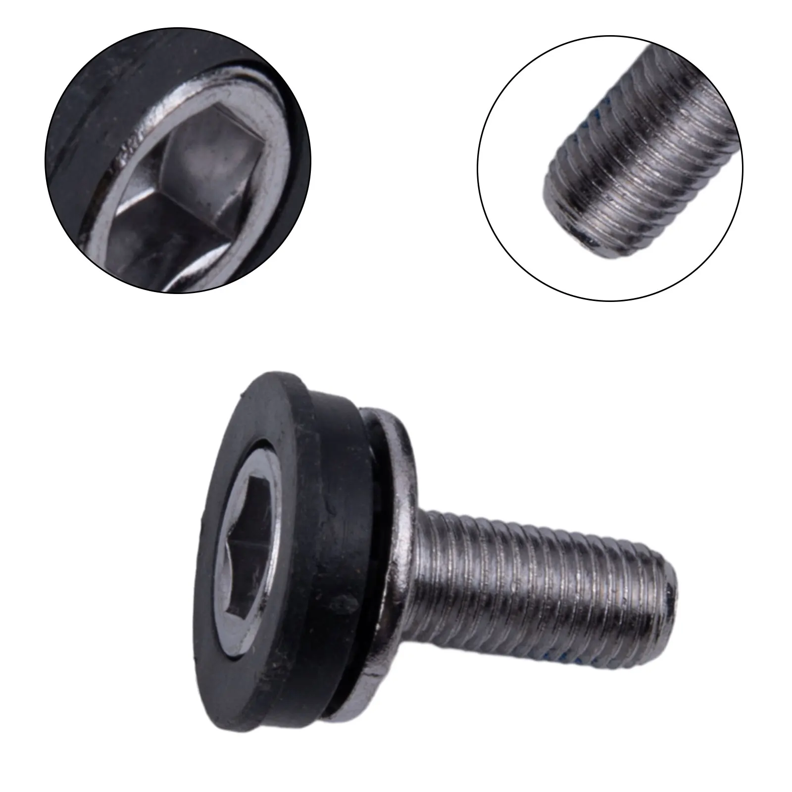 Description Picture 3 of item2 Pcs Bicycle Bottom Bracket Axle Bolts Bikes Crank Screws Mountain Road M8 Screw Rustproof Bikes Parts Accessories Black