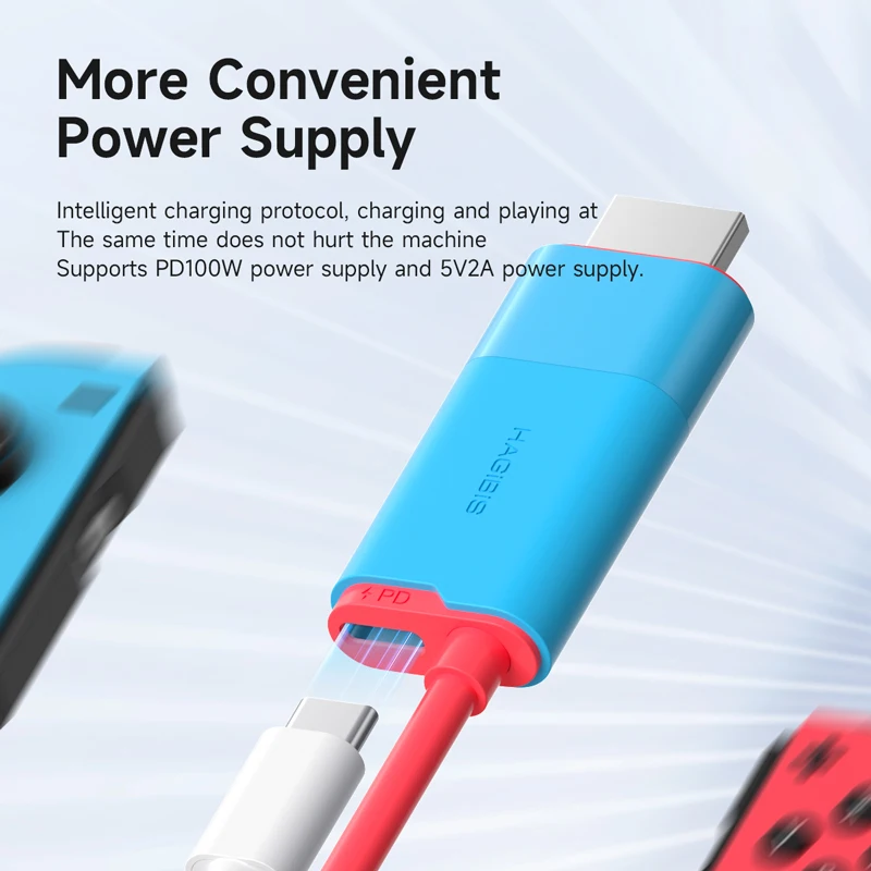 Hagibis Switch Dock for Switch 1/2/OLED USB C to HDMI-Compatible Cable Adapter 4K60Hz 100W PD for Laptop SteamDeck ROG Ally