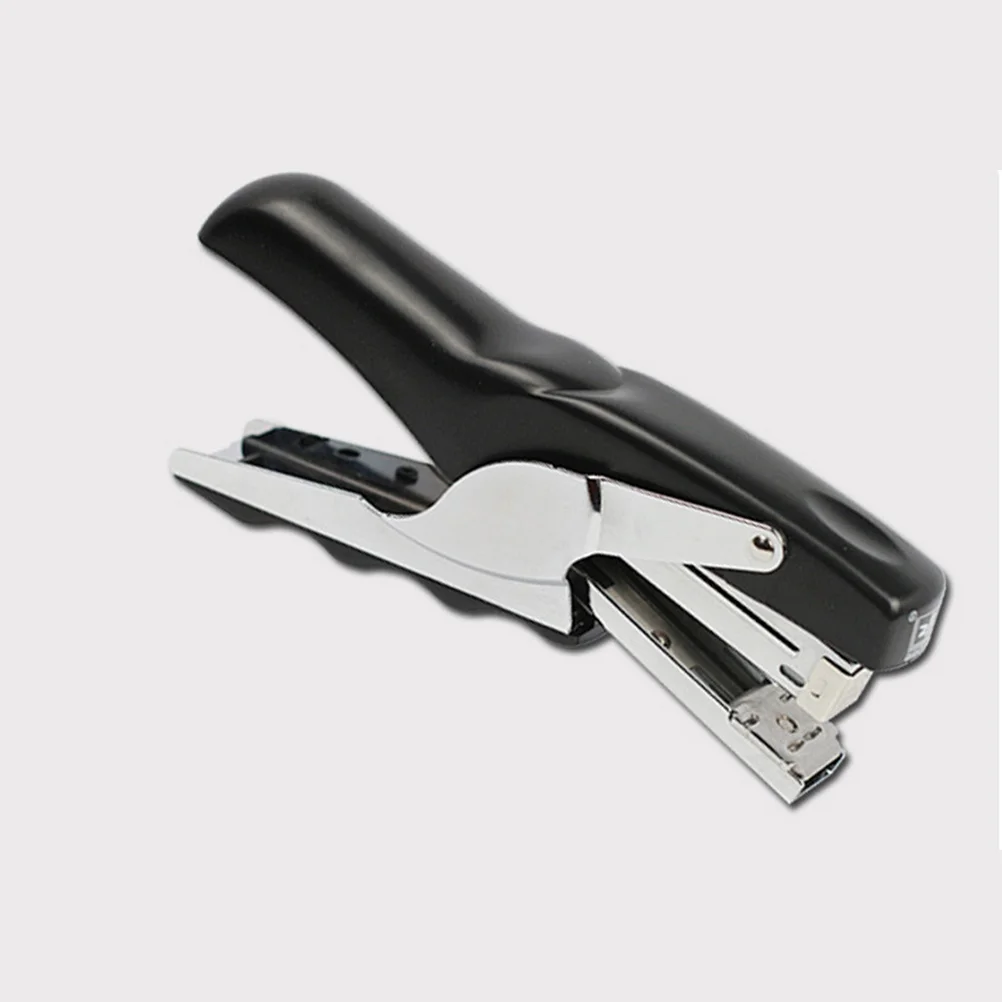 

Metal Plier Stapler Durable Save Strength Black Stapler Tabletop Efficient Stapler for Office Company School ( without