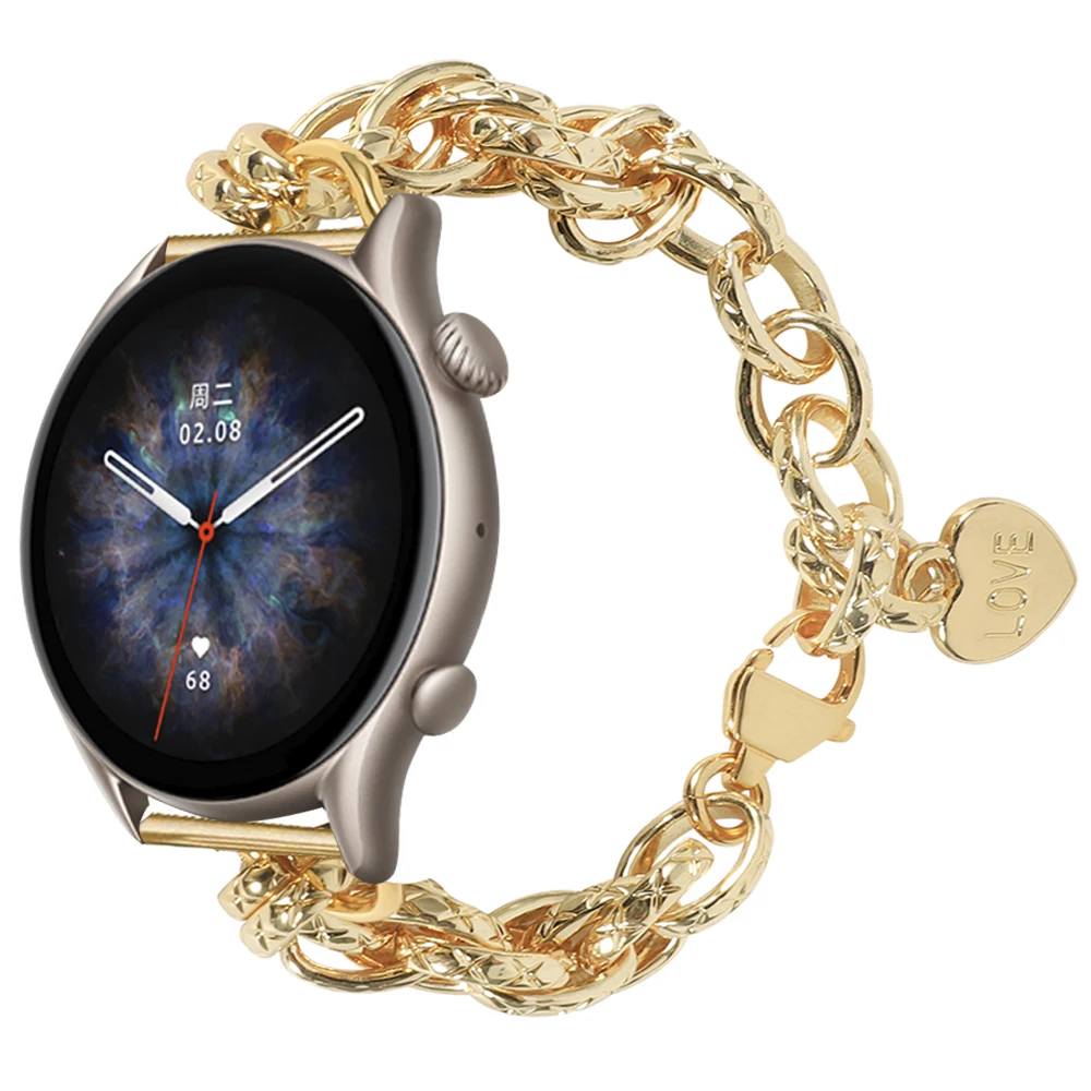 

20 мм 22 мм металлический ремешок для Huami Amazfit GTR 2 47 мм 42 мм браслет для Amazfit Stratos 3 GTS Bip S женские correa Ремешки для наручных часов