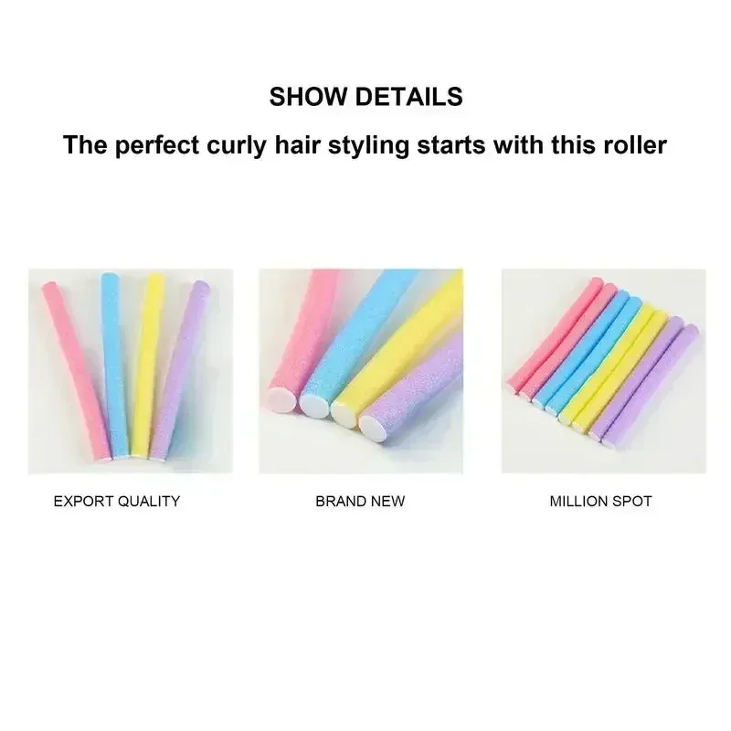 Heatless Hair Curler hair curling tools hair styling tool 10pcs No Heat Hair Rollers Soft Curls Curling Rod Roller Sticks Foam Rods Styling Tools