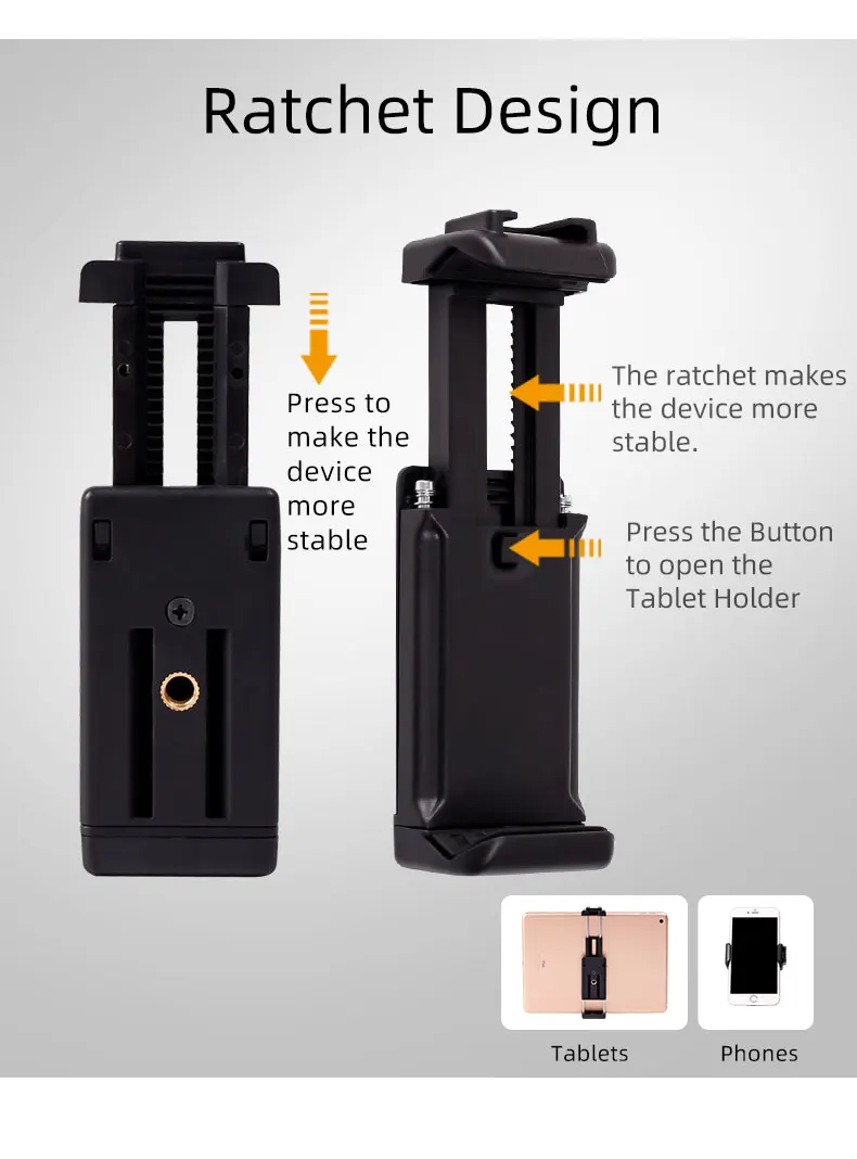 XILETU XJ16 Universal Stand Clamp Adjustable Vertical Bracket Holder Adapter 1/4