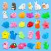 Cute Animals Swimming Water Toys For Children Soft Rubber Float Squeeze Sound Squeaky Bathing Toy For Baby Bath Toys 3