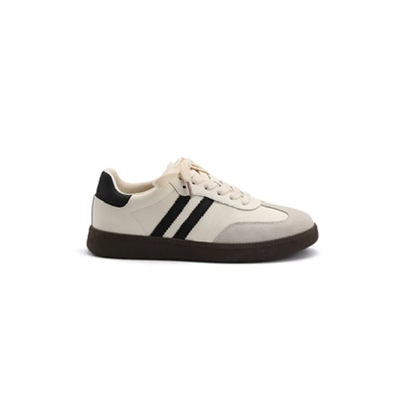Maxdutti Ins Blogger British Fashion Vulcanized Shoes Casual Shoes Students Sports Flat Shoes Women's Leather Retro Training 5
