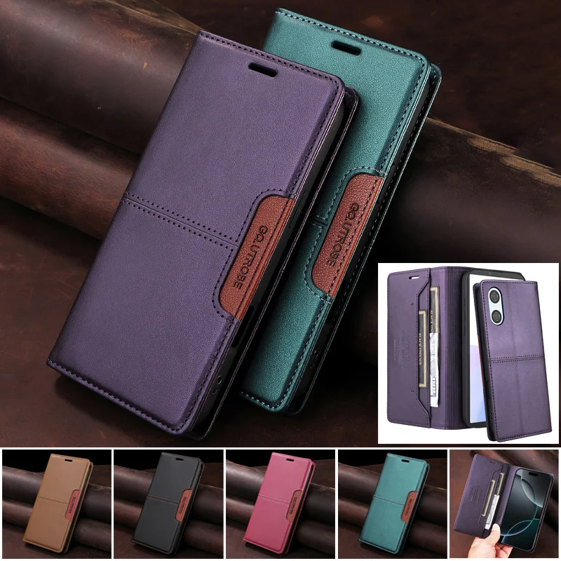 Premium Flip Leather Wallet Phone Case - Magnetic Book Cover with Card Holder Feature