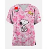 Nurse Uniform Women Short Sleeve Snoopy print Working Uniform Pocket Blouse Scrubs Tops Nursing Medical Uniforms Accessories 5
