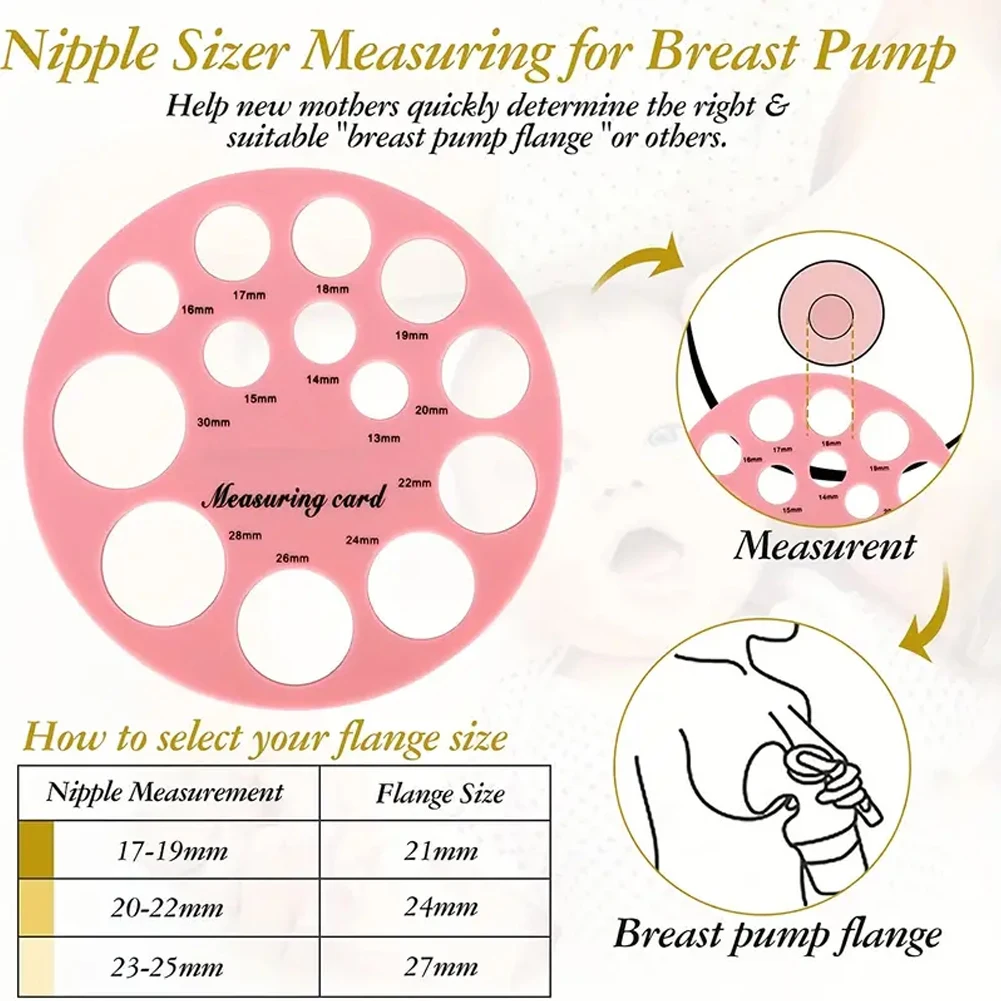 Silicone Double Sides Nipple Measuring Ruler Tool Efficient Breast Pump Feeding Supply Breastpump Accessories for New Mothe Baby 4