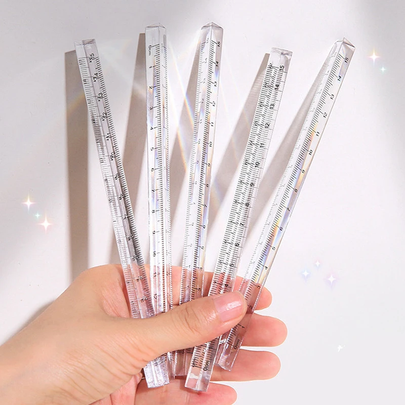Transparent Triangle Ruler Multi-Function Ruler DIY Drawing Students School Office Supplies triangle ruler drawing ruler