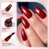 BORN PRETTY 6pcs Reflective Glitter Gel Nail Polish Set Pink Red Reflective Super Shine Glitter Gel Semi Permanent UV LED Varnis 5