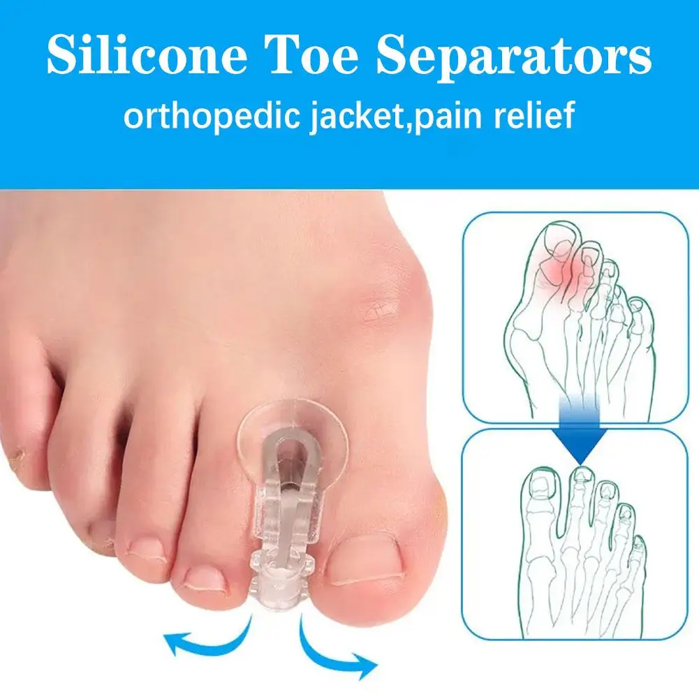 1pair Silicone Toe Spreader Separator Valgus Corrector Finger Straightener Thumb Tool Correction Care New Foot H0Q9
