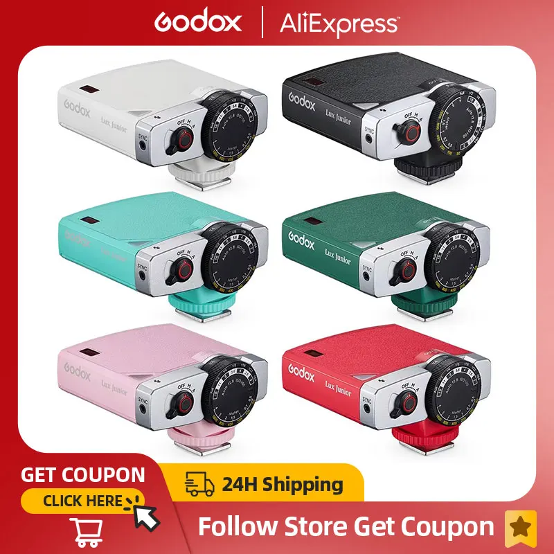 Godox Color Lux Junior Camera Flash GN12 6000K&plusmn;200K 7 Levels Flash Speedlite Trigger for Canon Nikon Fuji Olympus Sony Camera