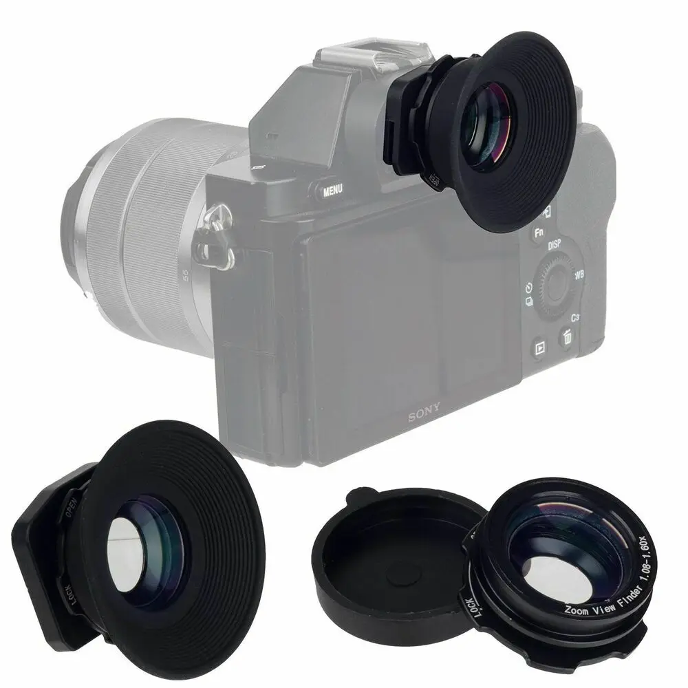 

1.08x-1.60x Zoom Viewfinder Eyepiece Magnifier for Canon Nikon Sony Fuji Pentax Olympus Samsung DSLR Cameras