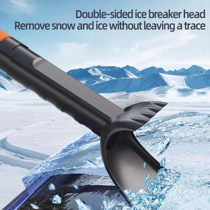 Car Ice Scraper Winter Ice Removing Brush Shovel Tools Foldable Snow Scraper Windshield Car Wash Accessory Winter Scraping